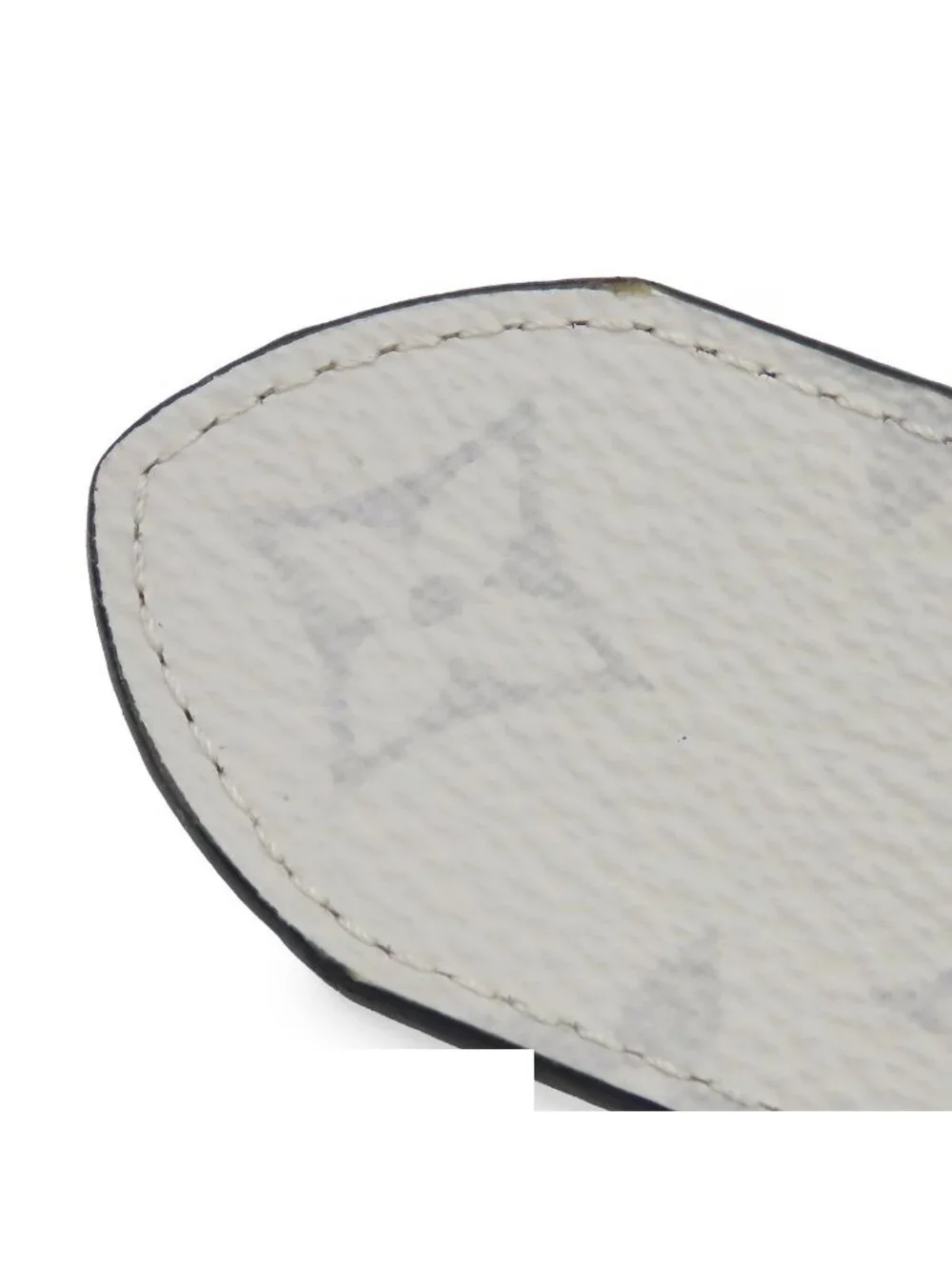 Louis Vuitton Ceinture Reverso White Navy Monogram Canvas Reversible Belt 120/48